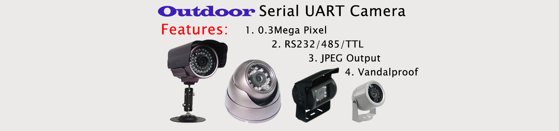 Outdoor UART Serial Camera