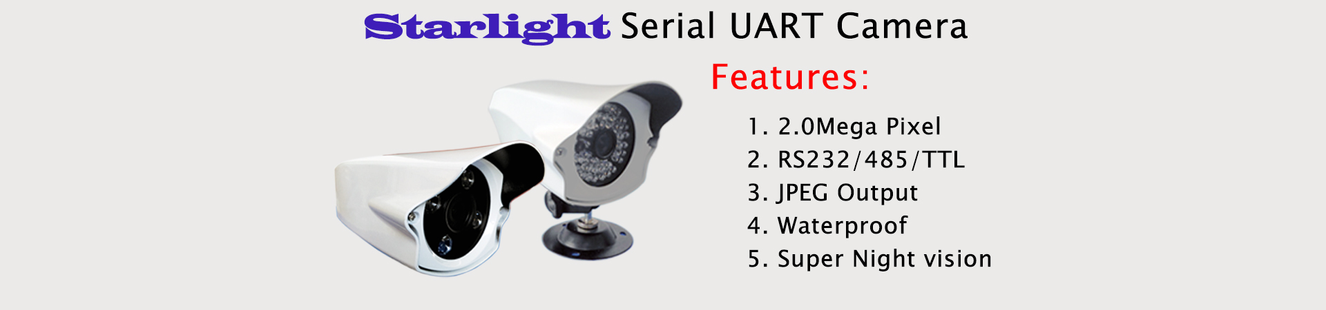 Full HD Low Light UART Serial Camera